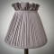 Taupe Beige Ruffled Top Fabric Lampshade