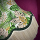 Cream Tropical Palm Leaf Scalloped Fabric Lampshade