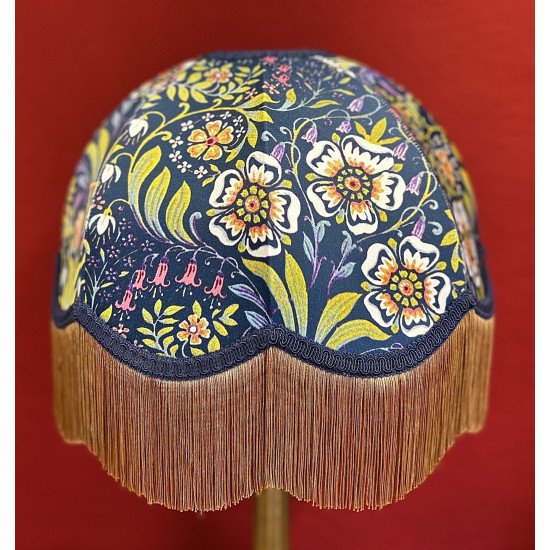 William Morris Molly Blue Gold Dome Lampshade