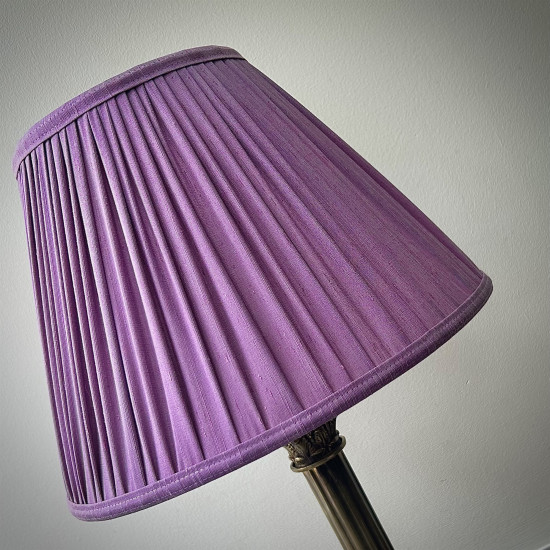 Wisteria Purple Gathered Fabric Lampshade