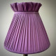 Wisteria Purple Ruffled Top Fabric Lampshade