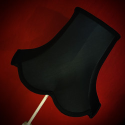 Black Modern Scalloped Fabric Lampshade