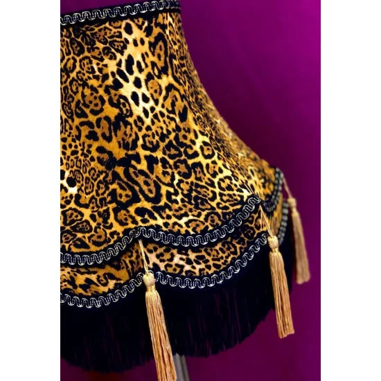 Leopard Animal Print Double Scallop Fabric Lampshades