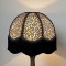 Beige Leopard Animal Print and Black Dome Fabric Lampshades