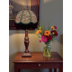 Beige Leopard Animal Print and Holly Green Dome Fabric Lampshades