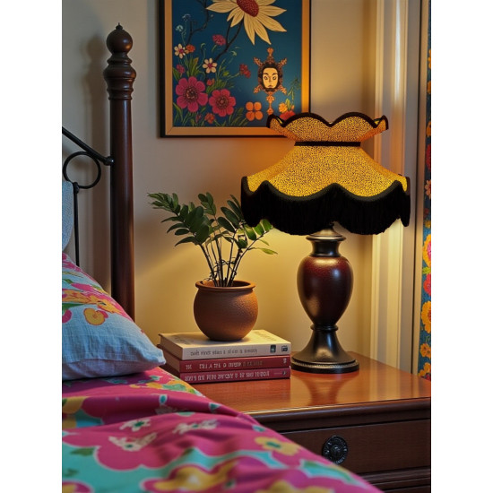 Gold Animal Print Victorian Fabric Lampshades