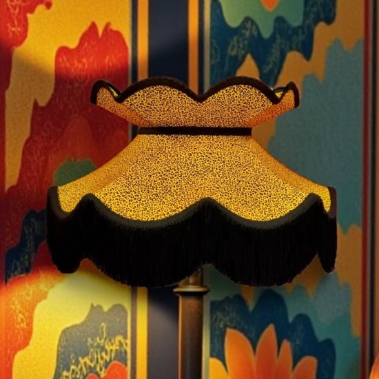 Gold Animal Print Victorian Fabric Lampshades