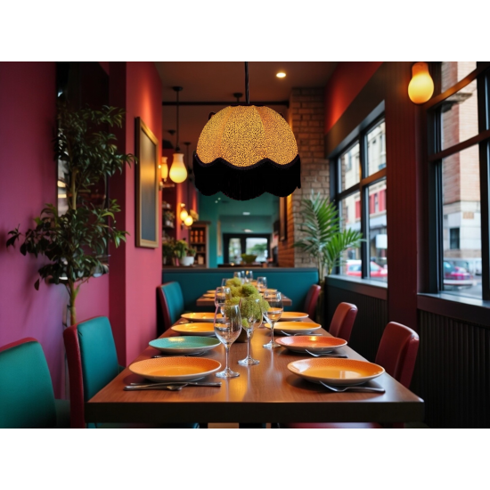 Gold Animal Print Dome Fabric Lampshades