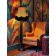 Gold Animal Print Fabric Lampshades