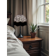 Grey Feather Print Dome Fabric Lampshades
