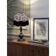 Grey Feather Print Dome Fabric Lampshades