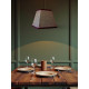 Khaki Green Animal Print and Black Trapezium Fabric Lampshades