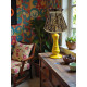 Leopard Animal Print Gold Ruffled Top Fabric Lampshade