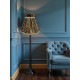 Leopard Animal Print Gold Ruffled Top Fabric Lampshade