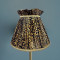 Leopard Animal Print Gold Ruffled Top Fabric Lampshade