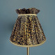 Leopard Animal Print Gold Ruffled Top Fabric Lampshade