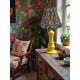 Leopard Animal Print Blue Ruffled Fabric Lampshade