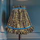 Leopard Animal Print Blue Ruffled Fabric Lampshade