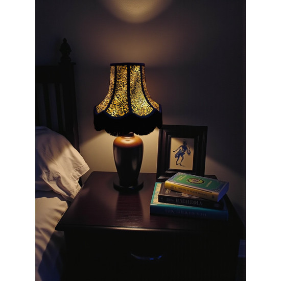 Leopard Animal Print and Black Fabric Lampshades