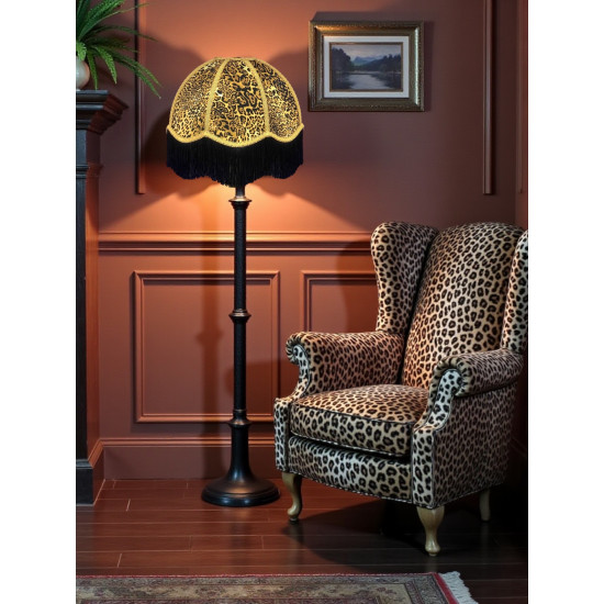 Leopard Animal Print and Ochre Dome Fabric Lampshades