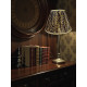 Leopard Animal Print Gold Gathered Fabric Lampshade
