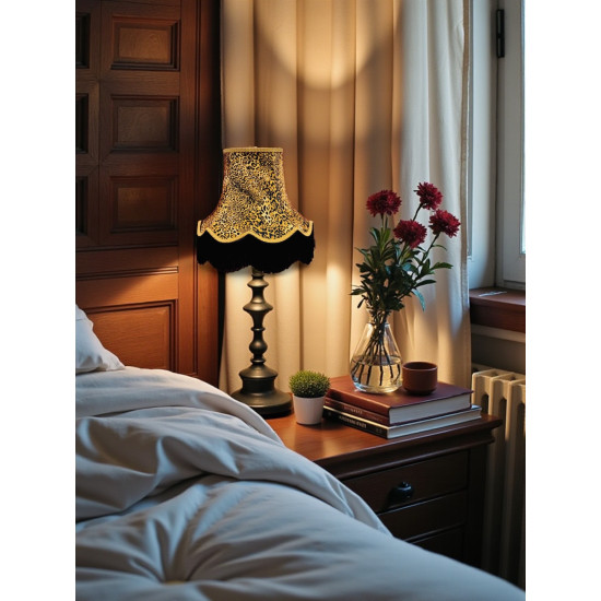 Leopard Animal Print and Gold Fabric Lampshades