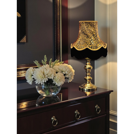 Leopard Animal Print and Gold Fabric Lampshades