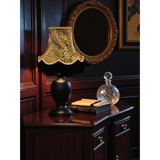 Leopard Animal Print and Gold Fabric Lampshades
