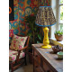Leopard Animal Print Blue Gathered Fabric Lampshade