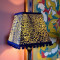 Leopard Animal Print and Black Pom Pom Trapezium Fabric Lampshades