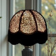 Lynx Animal Print and Black Dome Fabric Lampshades Lynx Animal Print and Black Dome Fabric Lampshades