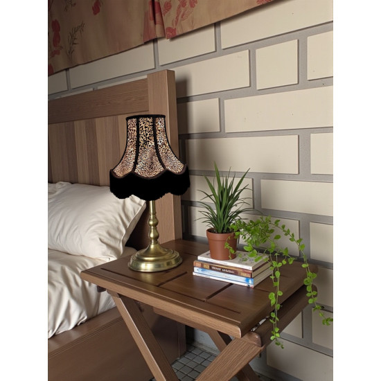 Lynx Animal Print and Black Fabric Lampshades