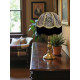 Lynx Animal Print and Gold Dome Fabric Lampshades