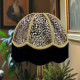 Lynx Animal Print and Gold Dome Fabric Lampshades