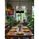 Lynx Animal Print and Green Fabric Lampshades