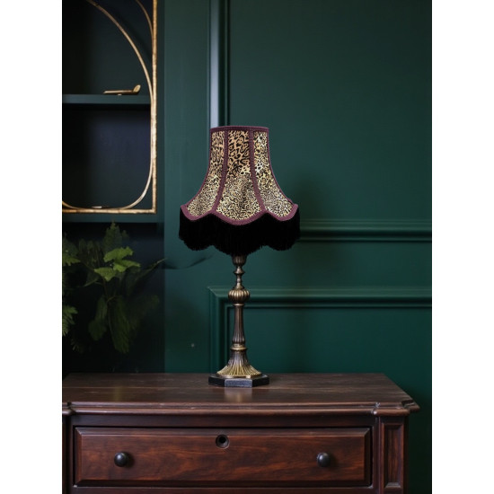 Lynx Animal Print and Purple Fabric Lampshades