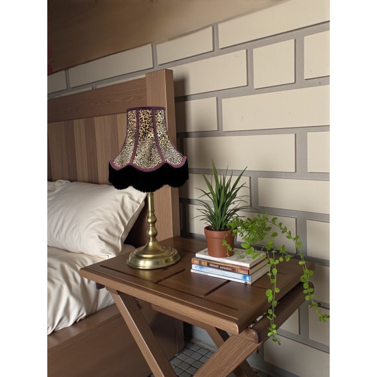 Lynx Animal Print and Purple Fabric Lampshades