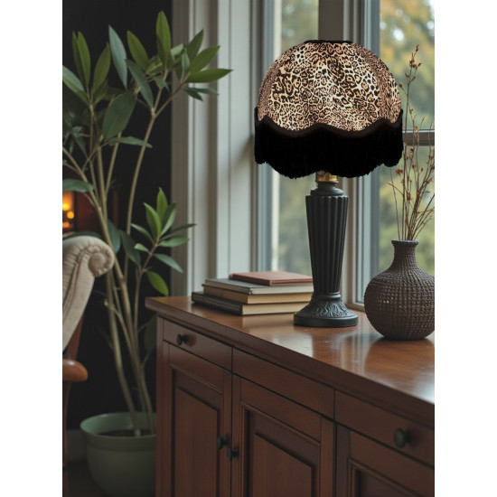 Lynx Animal Print Dome Fabric Lampshades