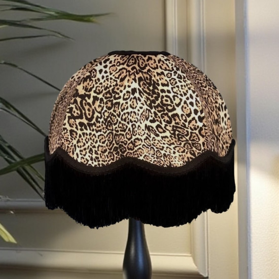 Lynx Animal Print Dome Fabric Lampshades