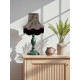 Lynx Animal Print and Purple Fabric Lampshades