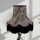 Lynx Animal Print and Purple Fabric Lampshades Lynx Animal Print and Purple Fabric Lampshades
