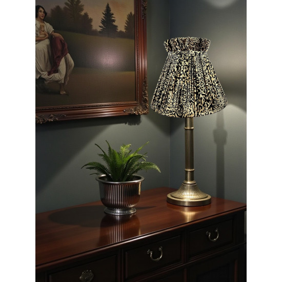 Lynx Animal Print Ruffled Top Fabric Lampshade