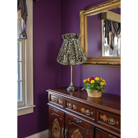 Lynx Animal Print Ruffled Top Fabric Lampshade