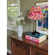 Hot Pink Feather Fabric Tapered Empire Lampshade