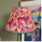 Hot Pink Feather Fabric Tapered Empire Lampshade