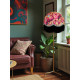 Hot Pink Feather Dome Fabric Lampshades