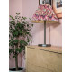Hot Pink Feather Gathered Fabric Lampshade