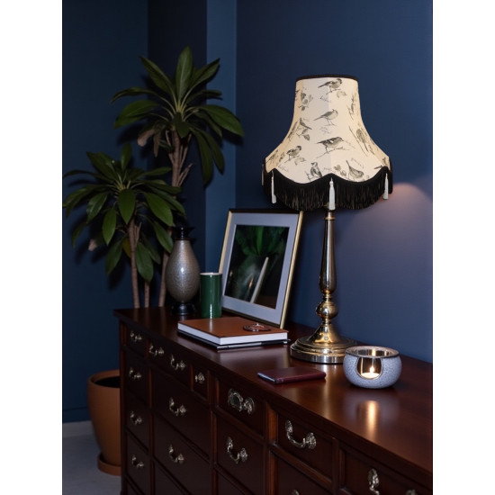 Garden Birds Fabric Scalloped Bottom Lampshades