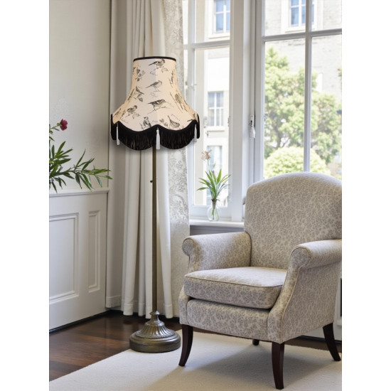 Garden Birds Fabric Scalloped Bottom Lampshades