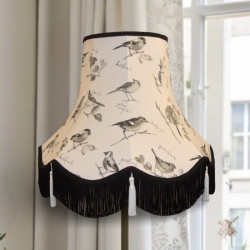 Garden Birds Fabric Scalloped Bottom Lampshades